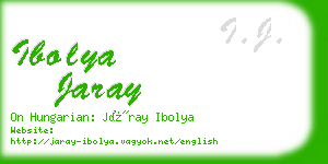 ibolya jaray business card